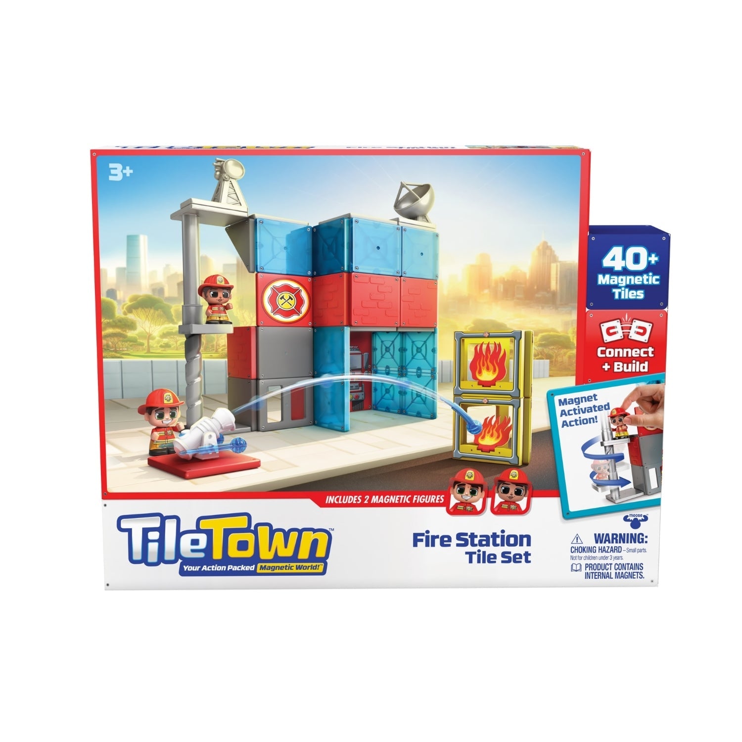 Moose Toys Tile Town Fire Station Tile Set