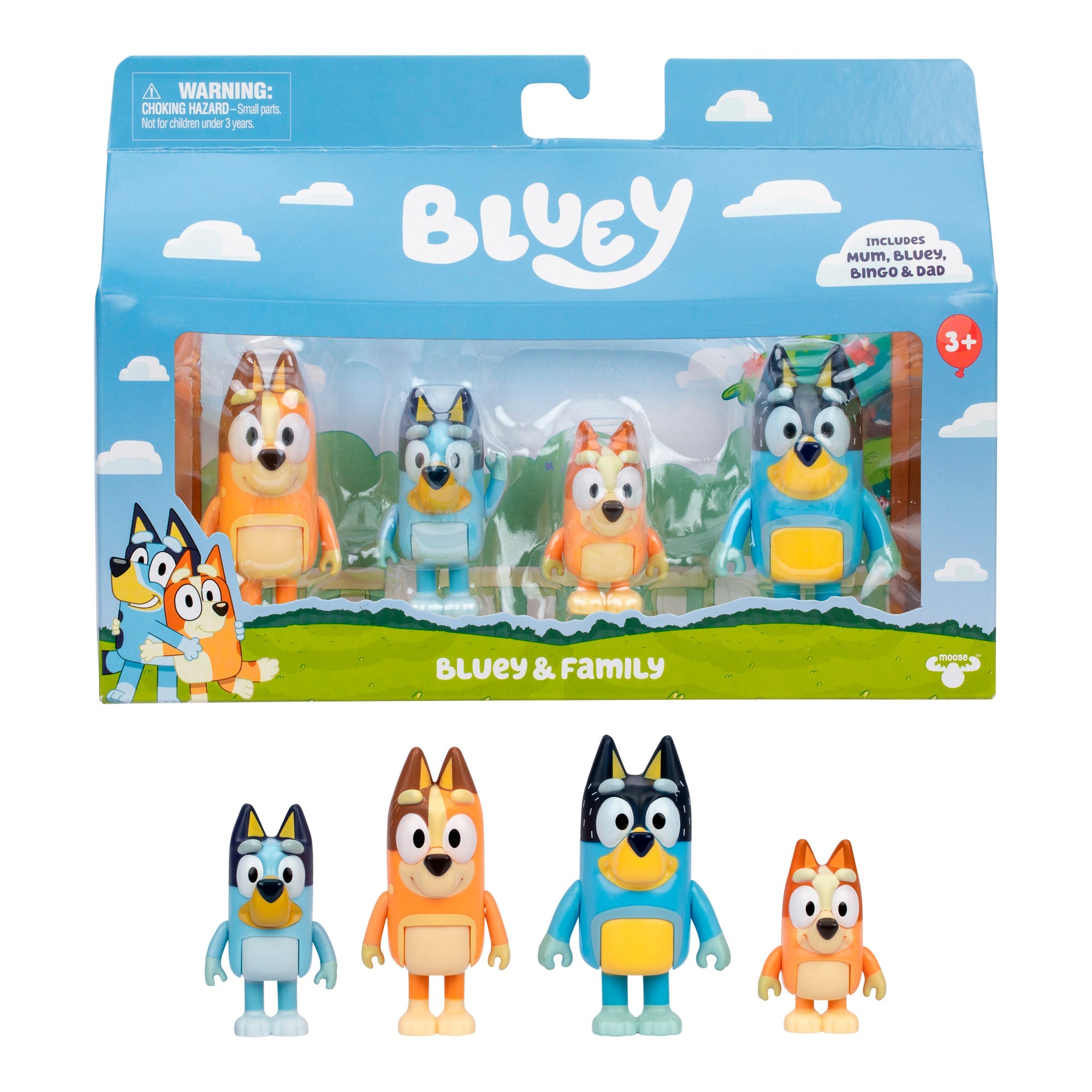 Bluey 4 Pack Figure Play Set
