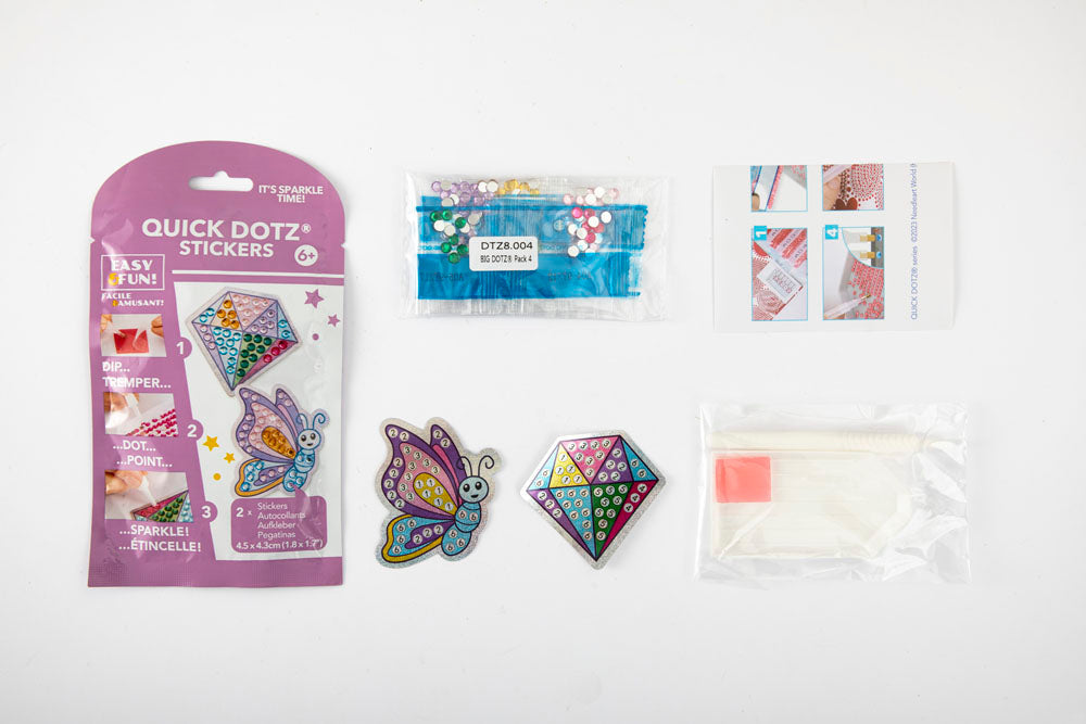 Diamond Dotz BIG DOTZ Sticker Pack 4 - Butterfly Sparkle