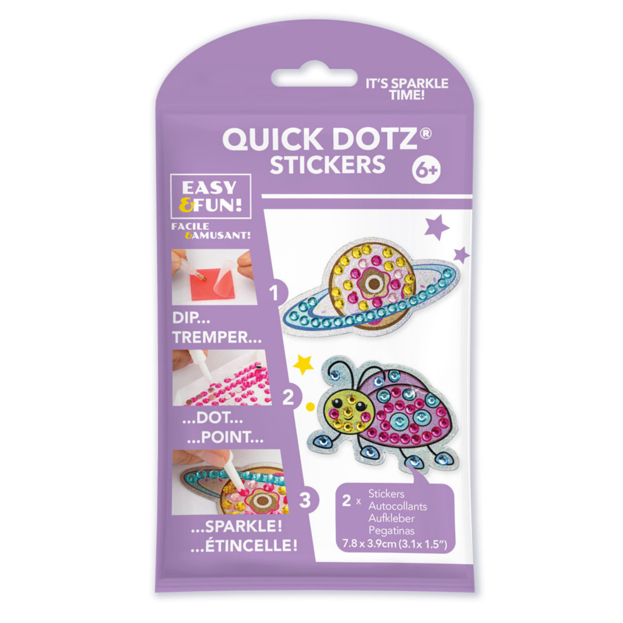 Diamond Dotz BIG DOTZ Pack 8 - Planet Ladybug