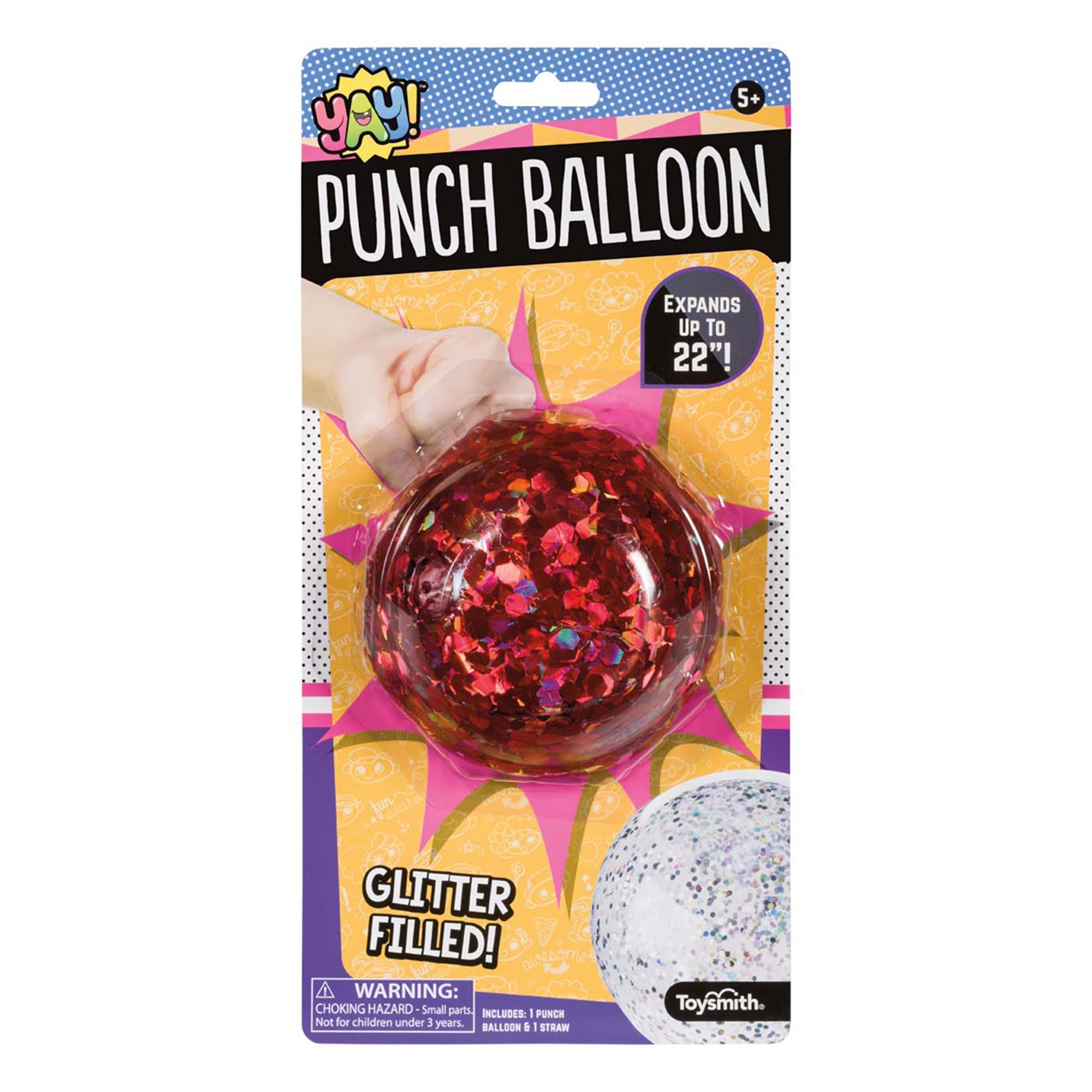 YAY! Glitter Punch Balloon