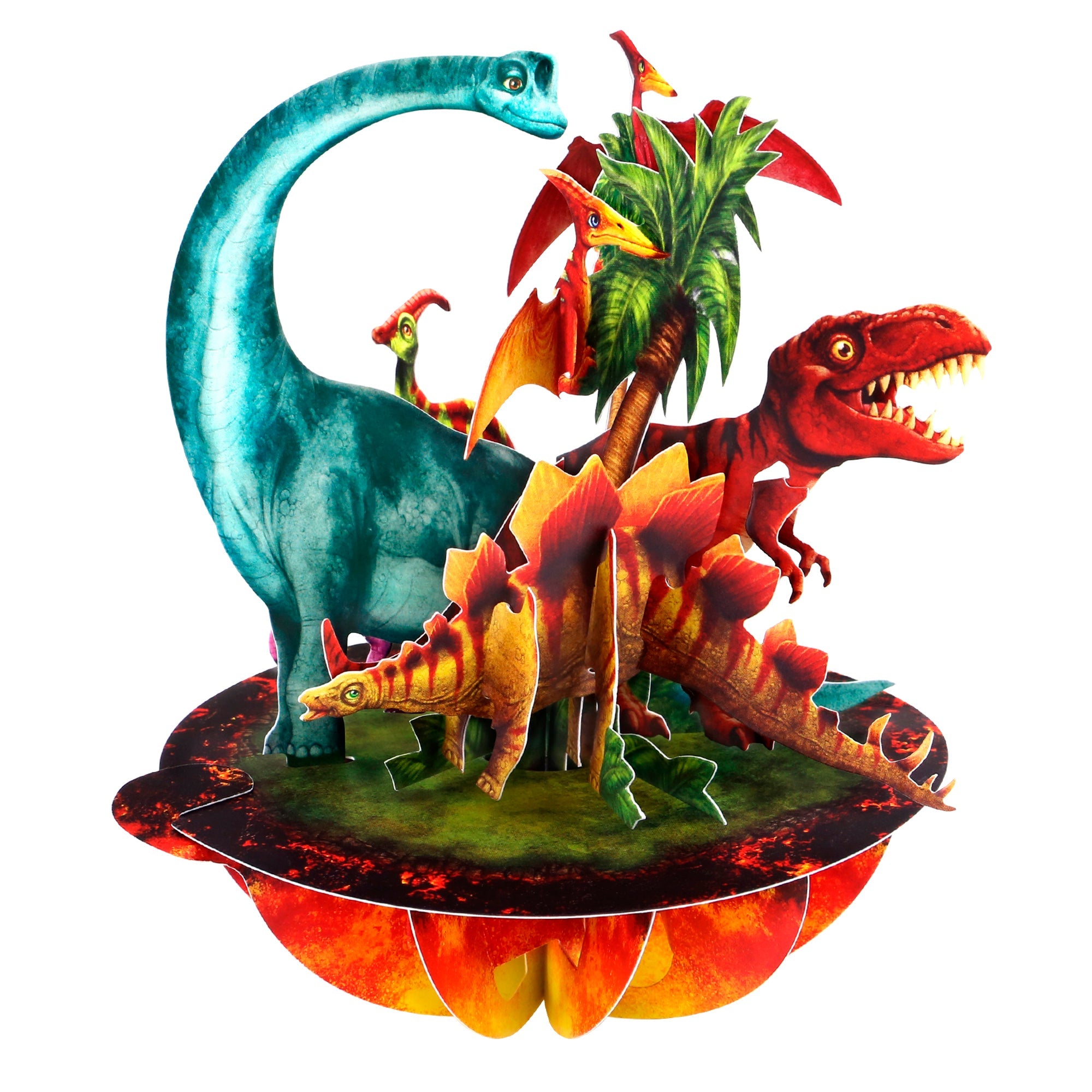 Santoro Pirouette Card: Jurassic Dinosaurs