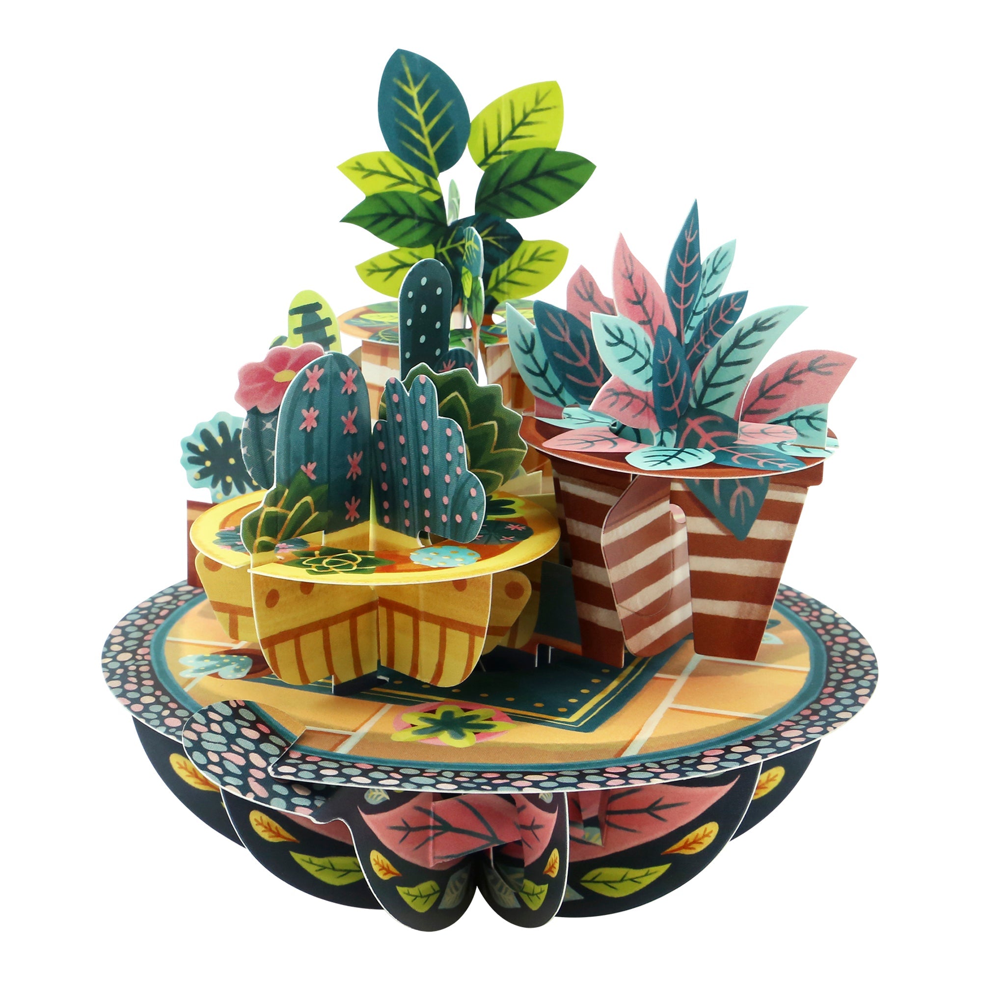 Santoro Pirouette Card:Potted Plants
