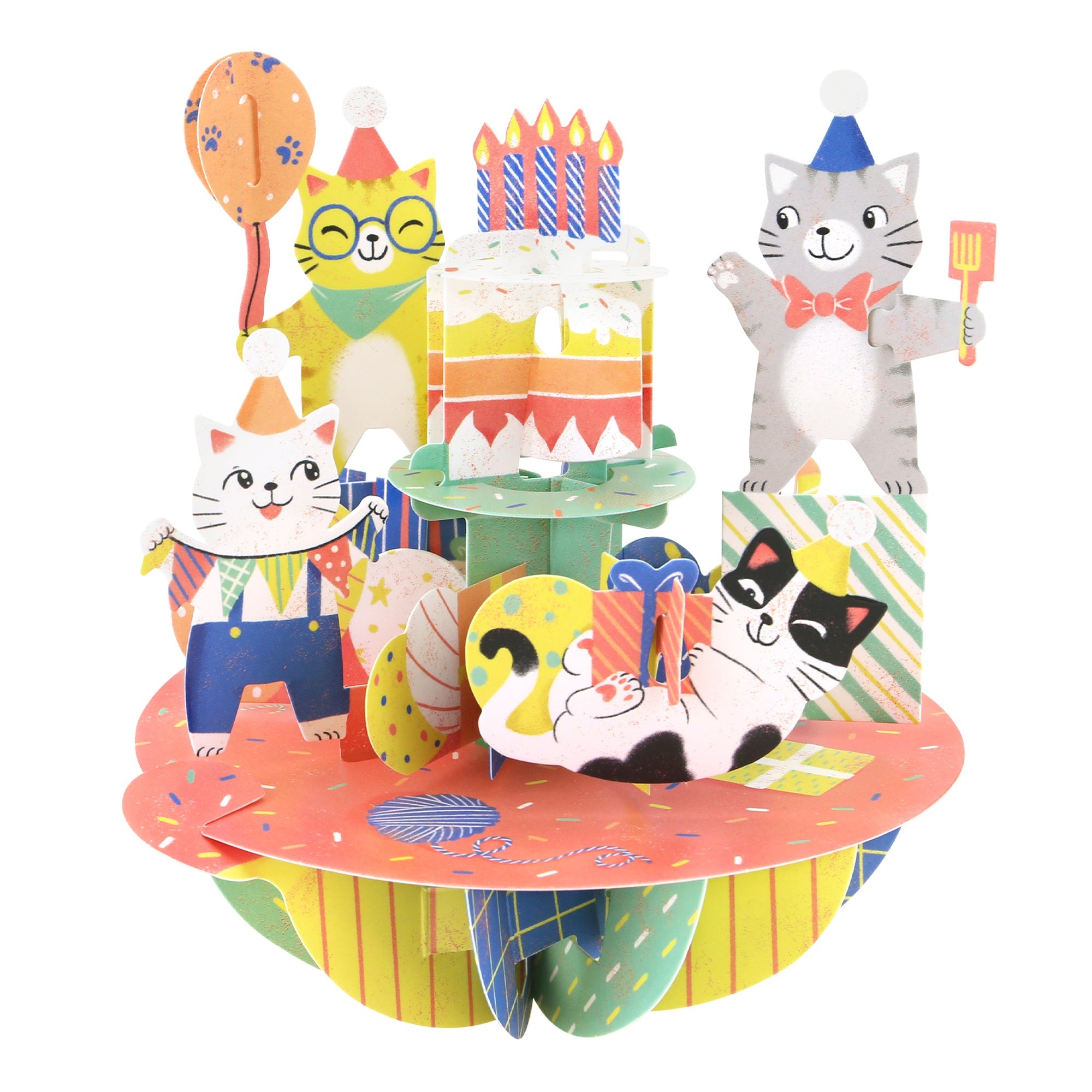 Santoro Pirouette Card: Birthday Cats