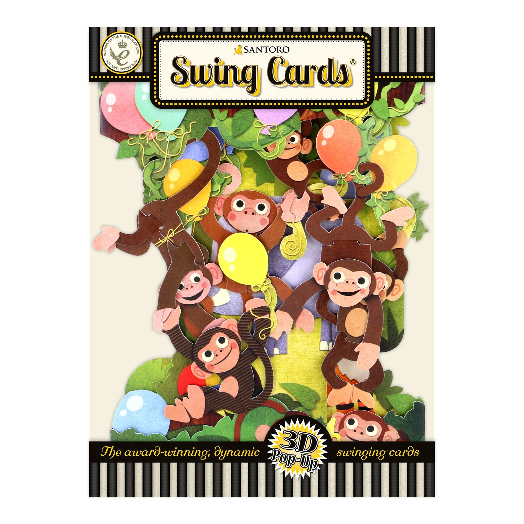 Santoro Swing Card: Monkey Party