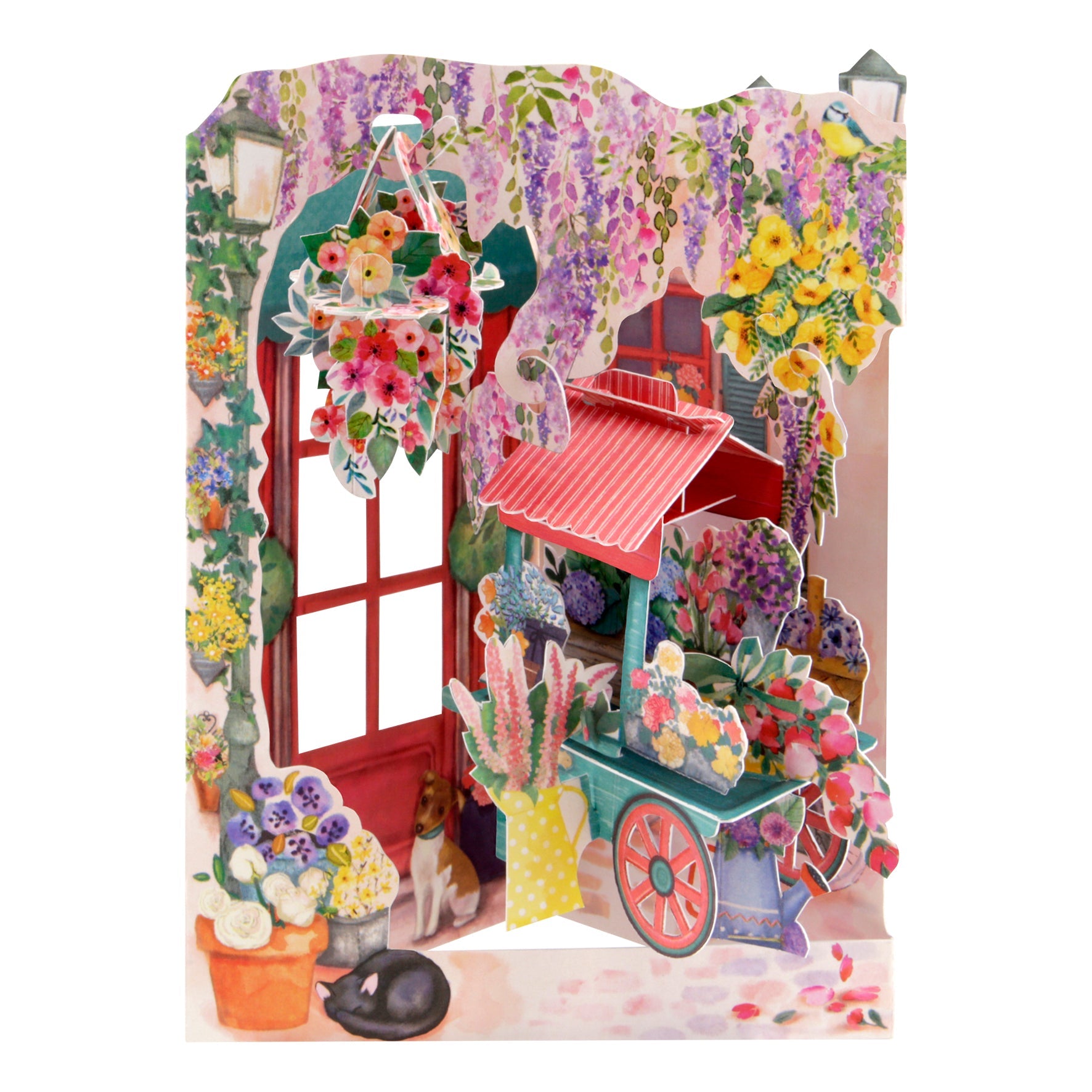 Santoro Swing Card: Florist and Flowercart