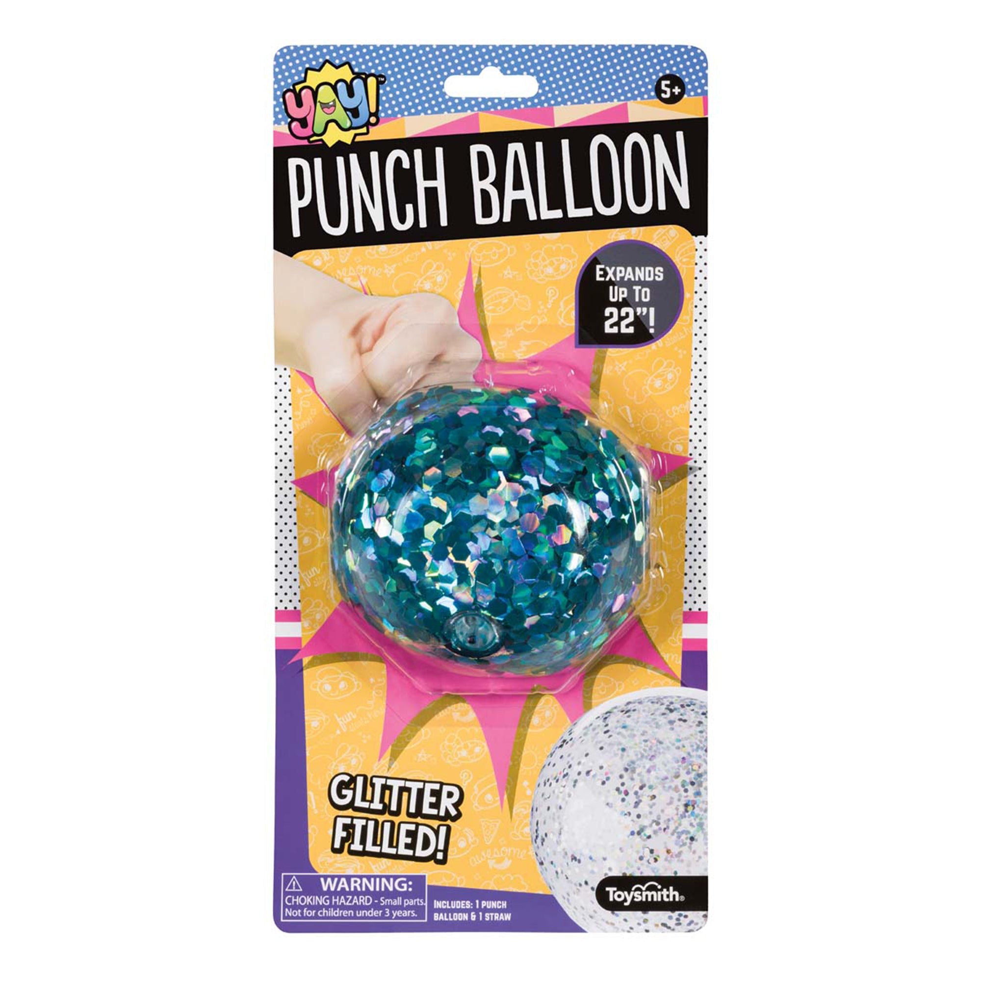 YAY! Glitter Punch Balloon