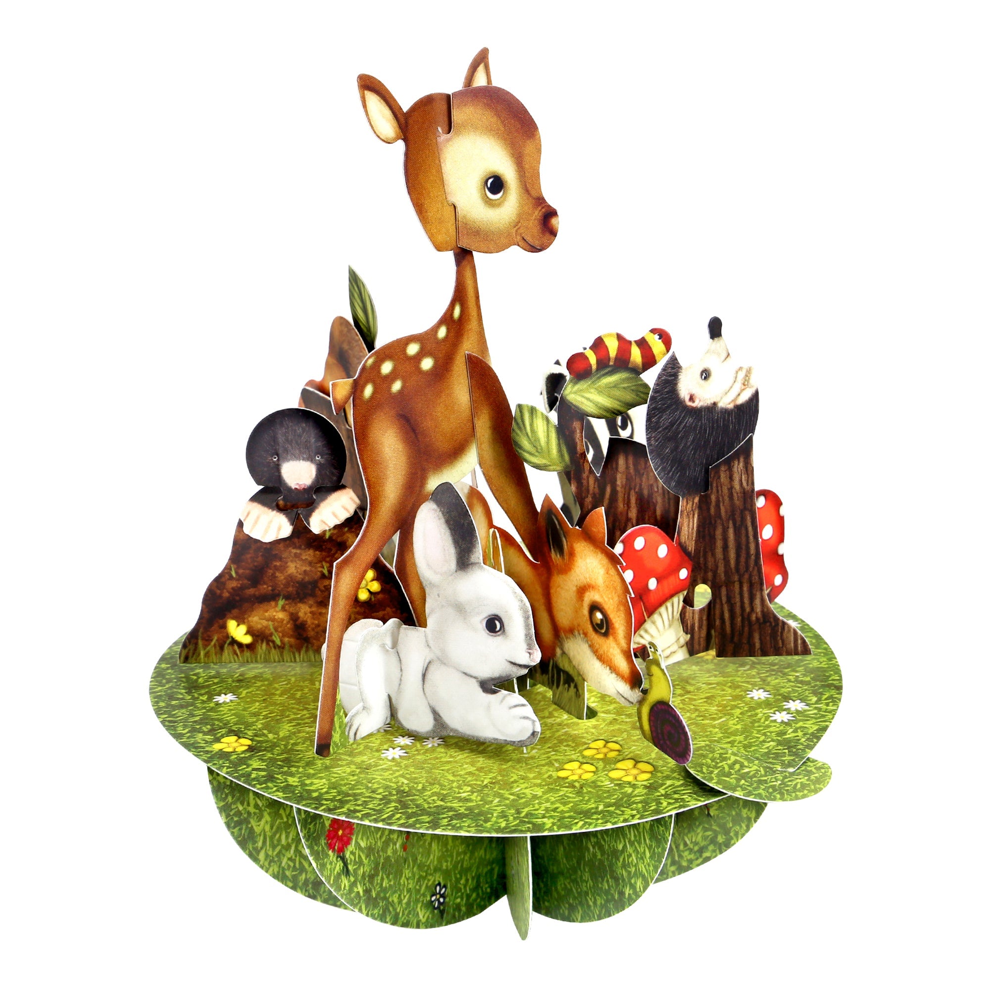 Santoro Pirouette Card: Cute Baby Animals