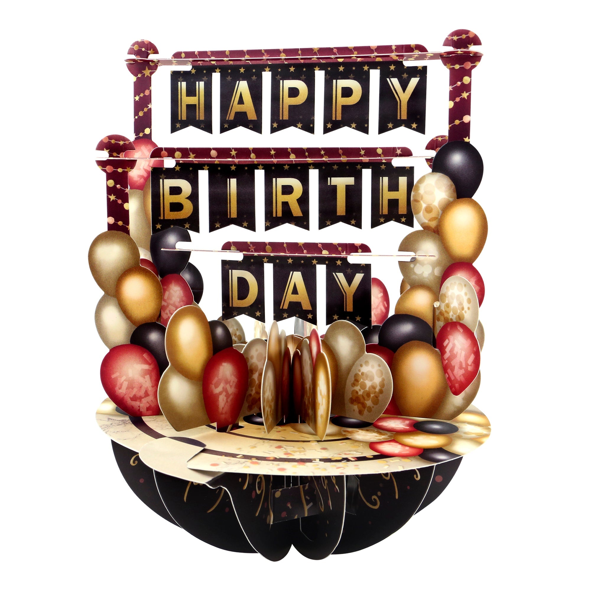 Santoro Pirouette Card: Birthday Balloons