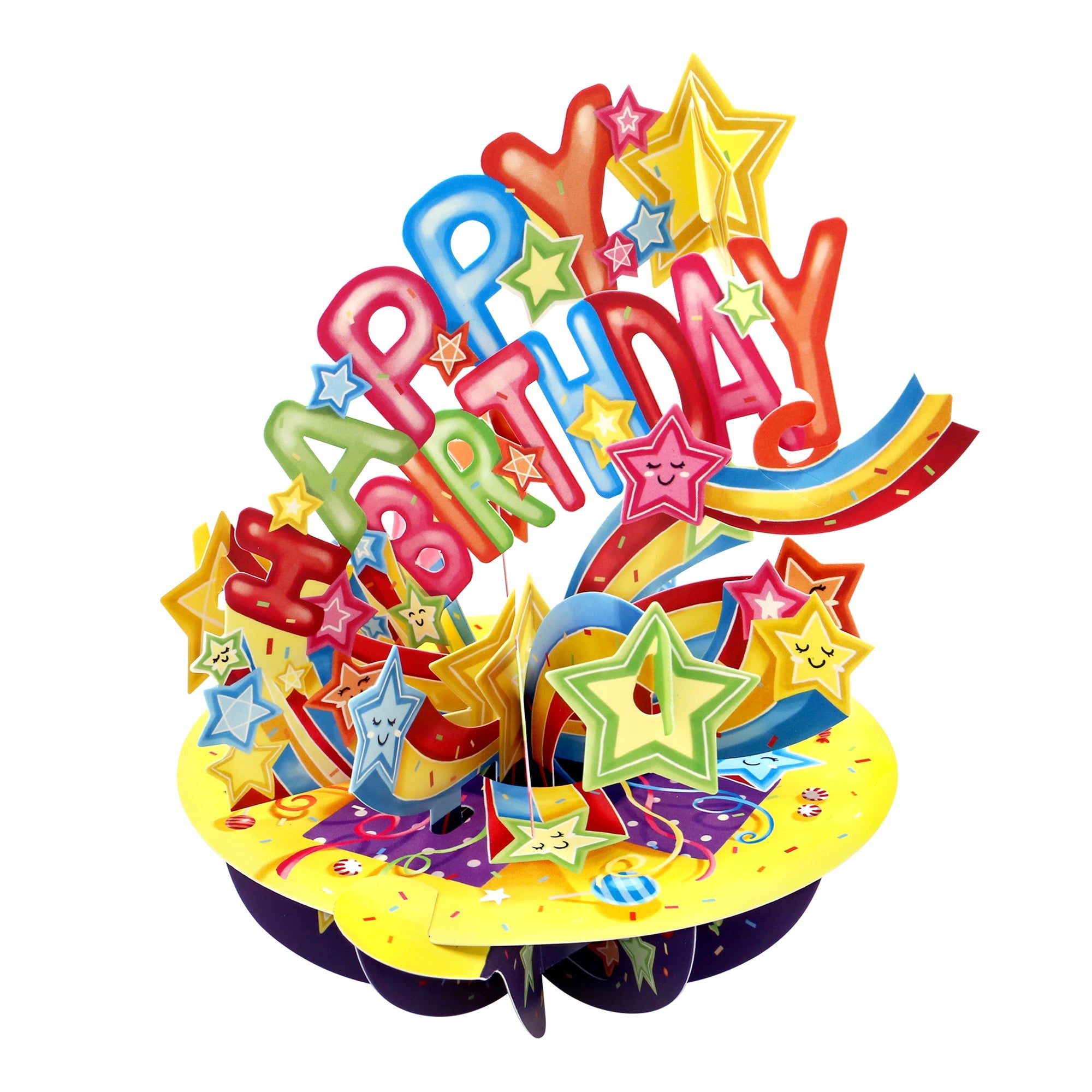 Santoro Pirouette Card: Happy Birthday Shooting Stars