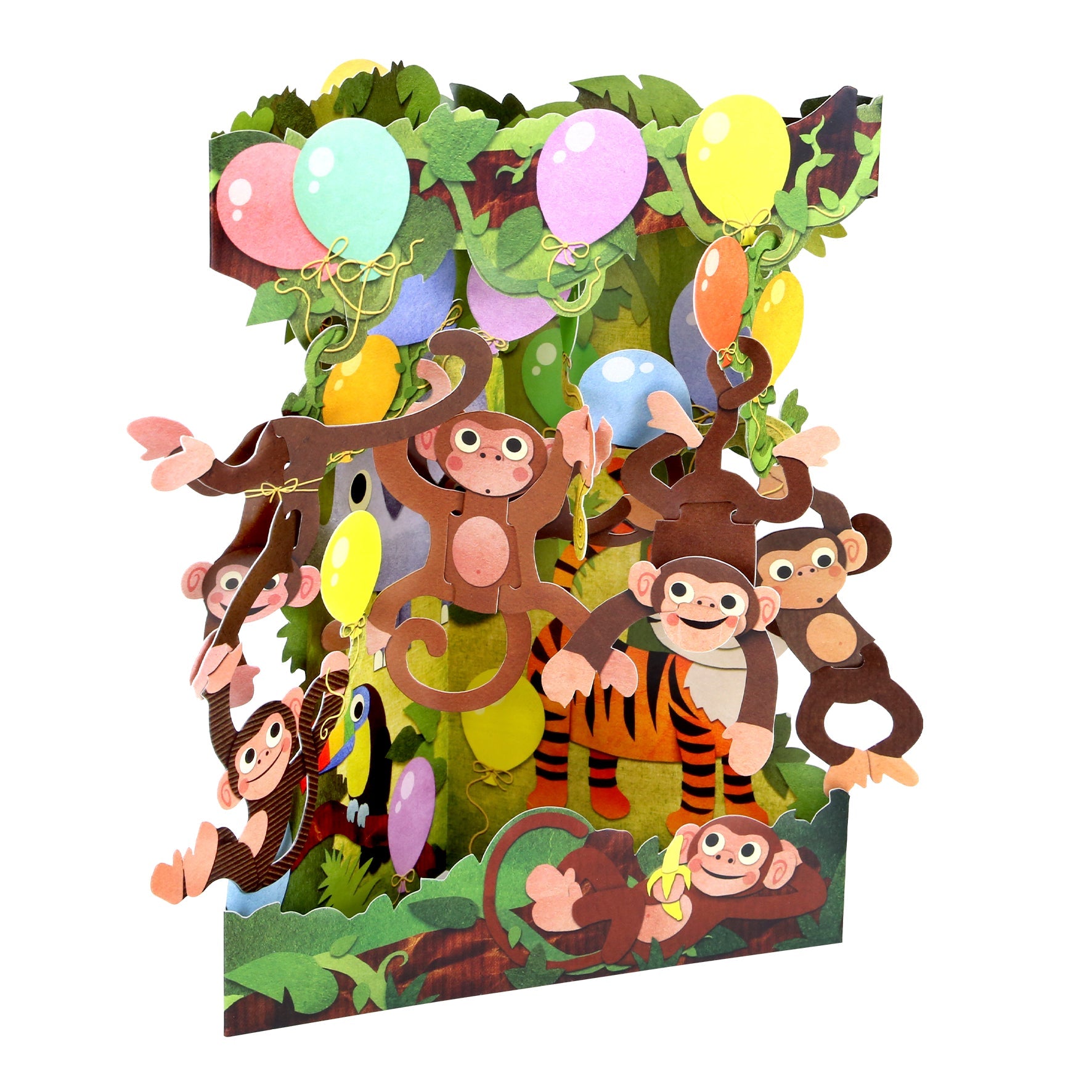 Santoro Swing Card: Monkey Party