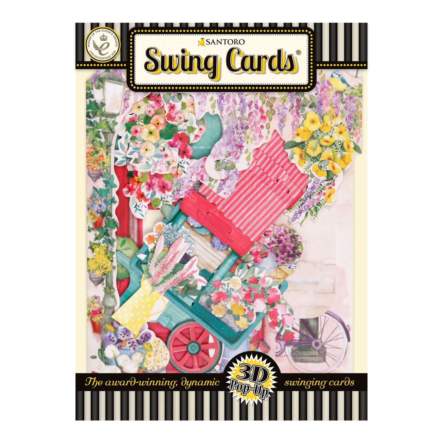 Santoro Swing Card: Florist and Flowercart