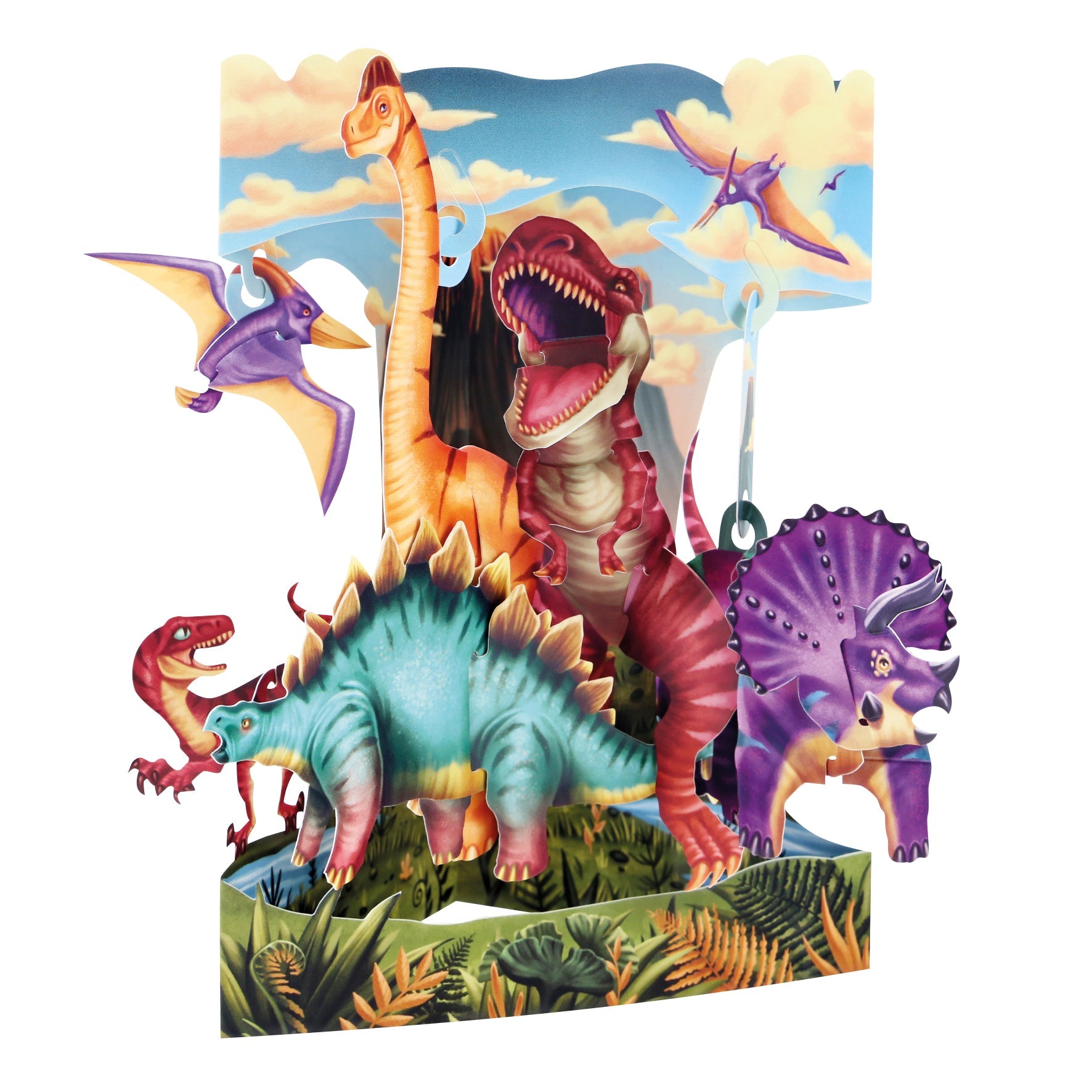 Santoro Swing Card: Land of the Dinosaurs